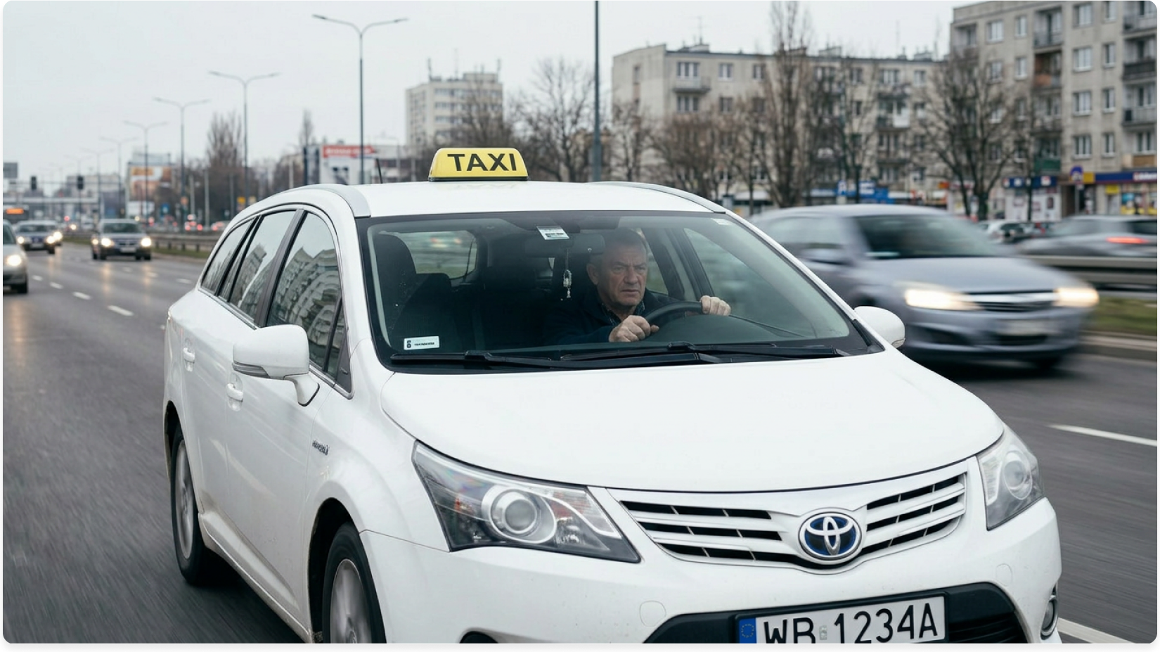 Fotografia Romana v taxíku
